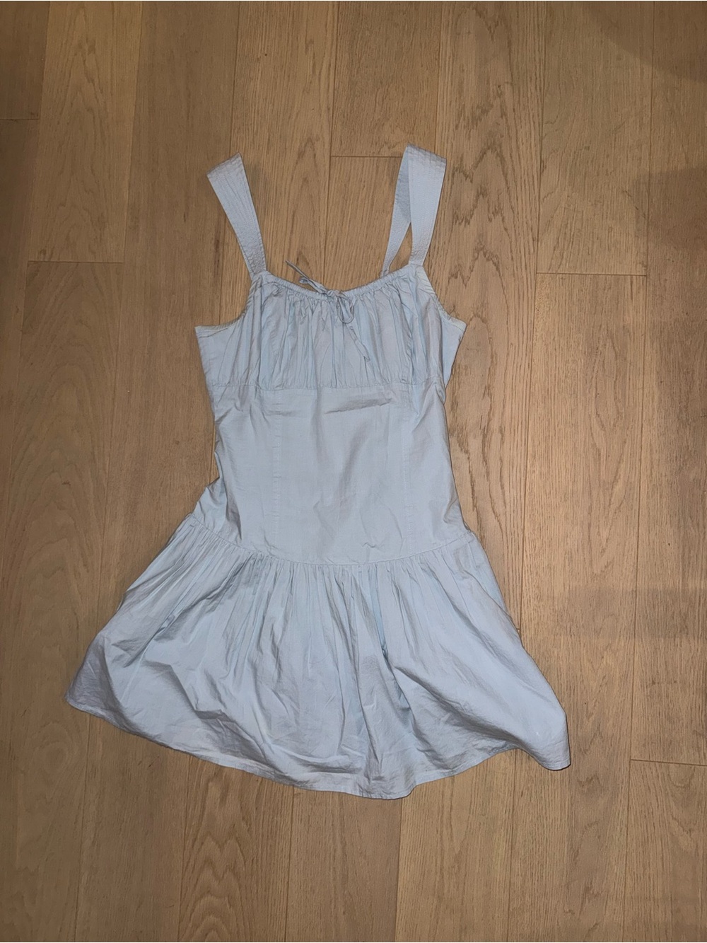 Sunday Best Light Blue Sleeveless Cotton Sundress